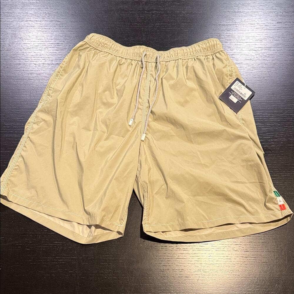 Beige Drawstring Shorts